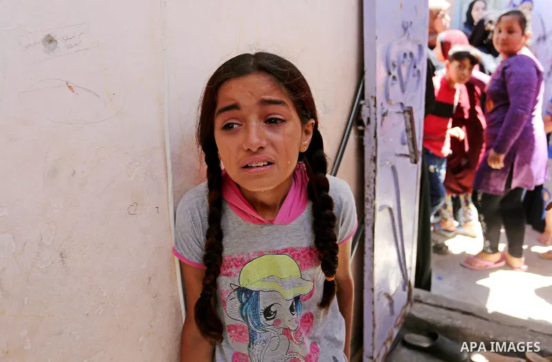 Relatives of 24-year-old Palestinian Mohammed al-Hamayda, who was killed by Israeli troops during clashes in tents protest where Palestinian demand the right to return to their homeland at the Israel-Gaza border, mourn d...