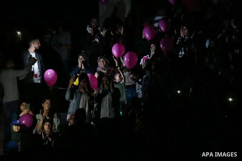 Palestinians attend a concert by Jordanian singer Hussein Salman at al-Bireh Festival, in the West Bank city Bireh, on July 3, 2018. Photo by Shadi Hatem