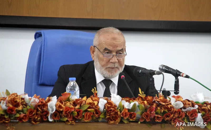 Deputy of the Legislative Council, Ahmed Bahar speaks during a meeting at the legislative council, in Gaza city on July 18, 2018. Photo by Mahmoud Ajour