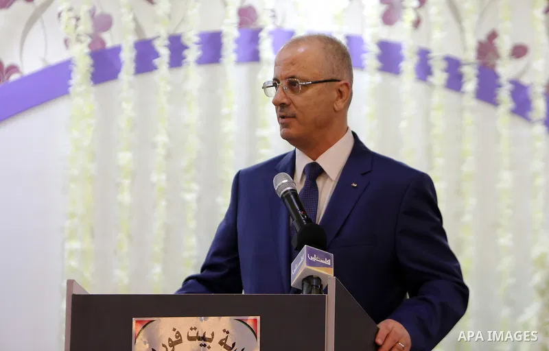 Palestinian Prime Minister, Rami Hamdallah, attends the opening ceremony of Tana Street at the Bet Forik village near the West Bank city of Nablus on July 21, 2018. Photo by Prime Minister Office