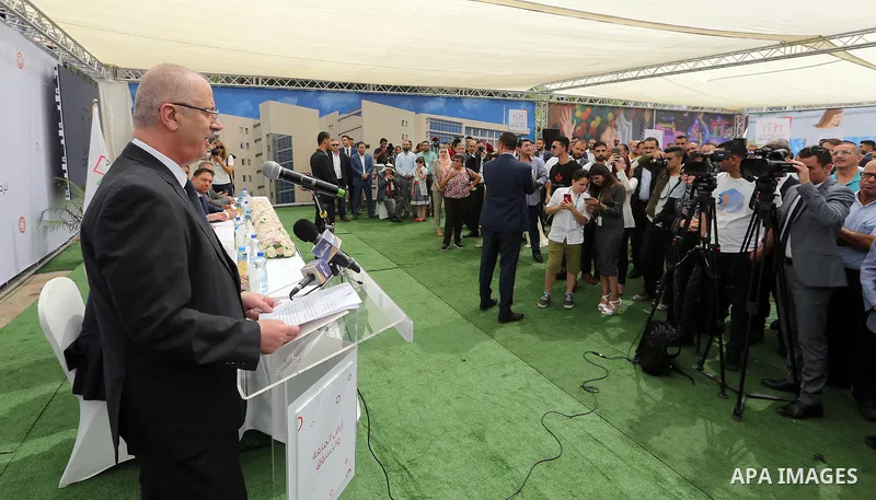 Palestinian Prime Minister, Rami Hamdallah, attends the opening ceremony of the Centro Mall in the West Bank city of Ramallah, on July 23, 2018. Photo by Prime Minister Office