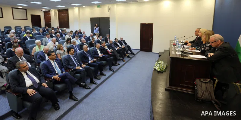 Advisor to Palestinian Prime Minister, Khairia Rasas chairs a meeting of donor countries ways to support the budget and "UNRWA" and the implementation of development projects in Gaza and the West Bank, in the West Bank c...