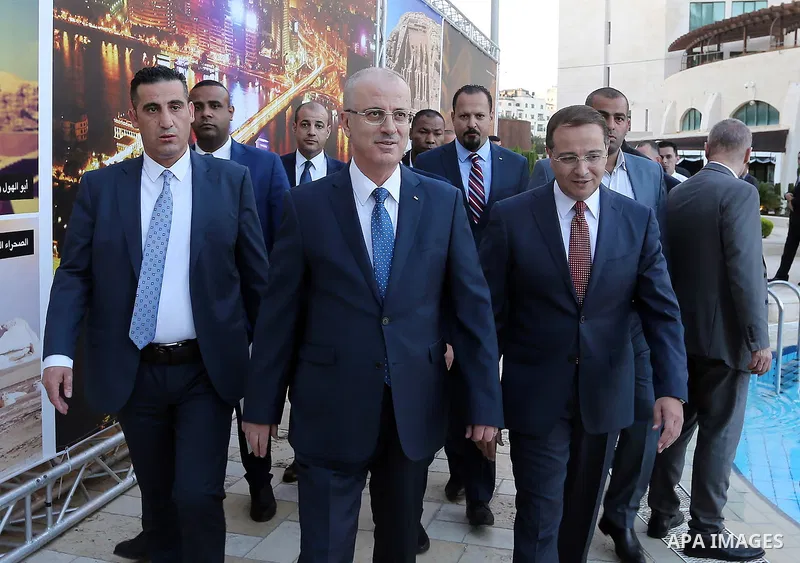 Palestinian Prime Minister Rami Hamdallah attends the ceremony of Egyptian national day, the anniversary of the July revolution in the West Bank city of Ramallah on July 31, 2018. Photo by Prime Minister Office