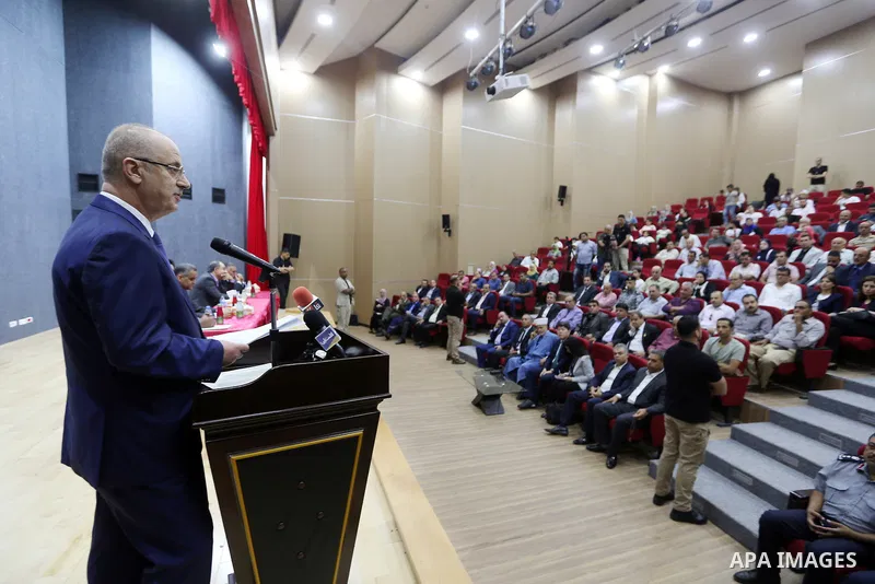 Palestinian Prime Minister Rami Hamdallah opens the Palestinian-Korean Youth Center, in the West Bank city of Jenin on Aug. 04, 2018. Photo by Prime Minister Office