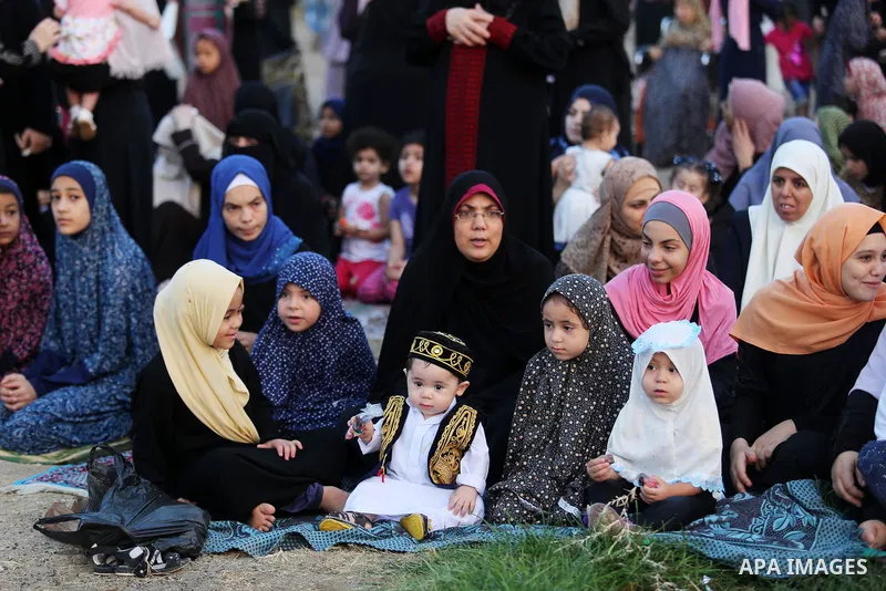 Palestinian muslims perform the prayer of Eid al-Adha or the feast of sacrifice in Gaza city, on August 21, 2018. Muslims around the world are celebrating Eid al-Adha, the "Feast of Sacrifice", which marks the end of the...