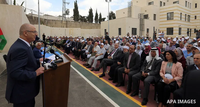 Palestinian Prime Minister, Rami Hamdallah, attends the opening of the National Rehabilitation Center, in the West Bank city of Bethlehem on August 27, 2018. Photo by Prime Minister Office