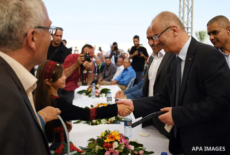 Palestinian Prime Minister Rami Hamdallah opens a new school at the Village of Majdal Bani Fadel, near the West Bank city of Nablus on September 3, 2018. Photo by Prime Minister Office