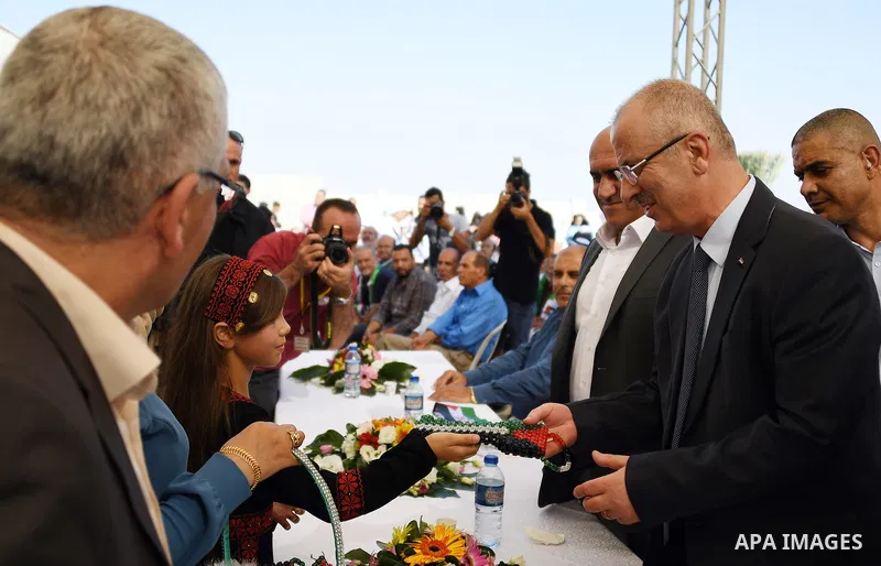 Palestinian Prime Minister Rami Hamdallah opens a new school at the Village of Majdal Bani Fadel, near the West Bank city of Nablus on September 3, 2018. Photo by Prime Minister Office