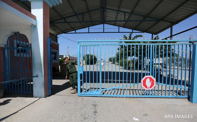 Palestinian security forces stand guard at Erez crossing with Israel in Beit Hanoun in the northern Gaza Strip on September 5, 2018. Israel closed on Wednesday Erez crossing with the Gaza Strip after a demonstration orga...