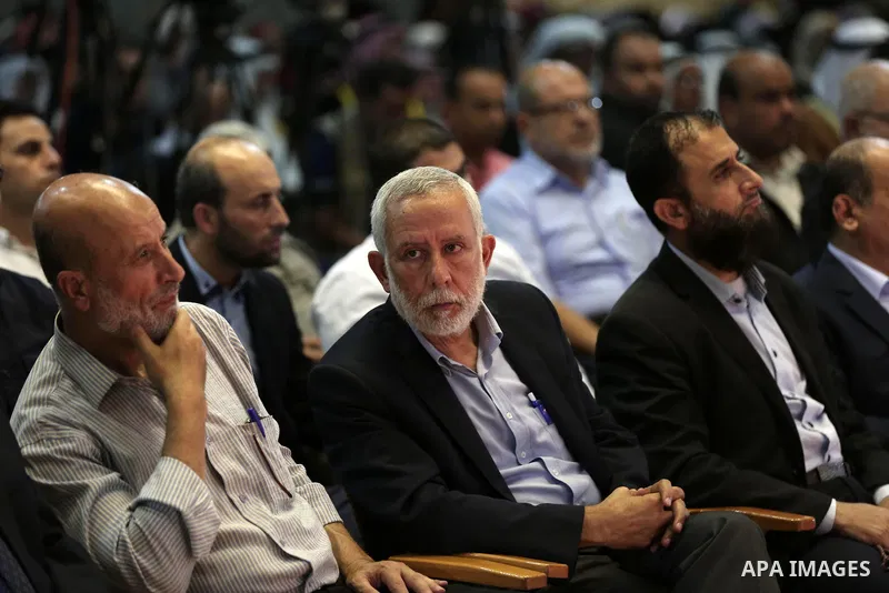Palestinians attend the national conference, on the occasion of the 25th anniversary of the Oslo accords, in Gaza city on September 13, 2018. The Oslo Accords are a set of agreements between the Government of Israel and...