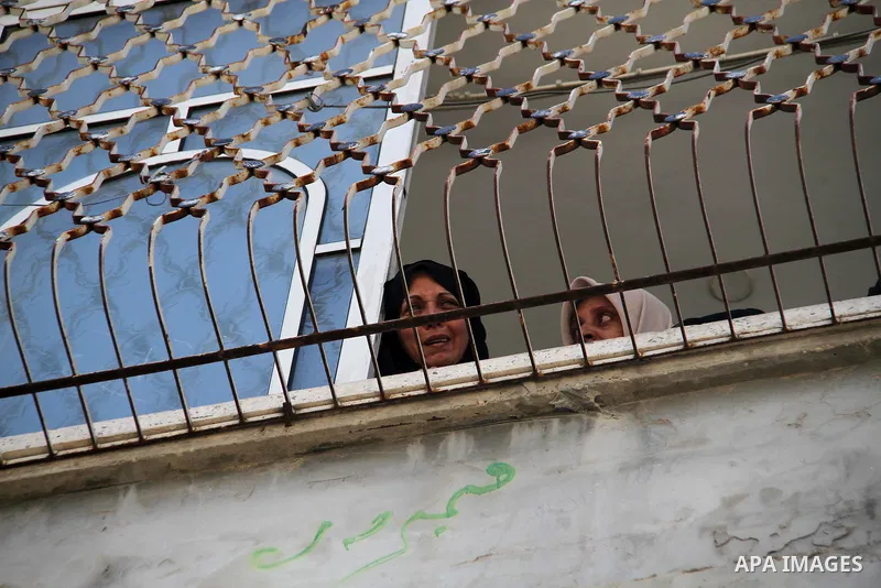 Relatives of Palestinian Mohamed Abu Nagy who was shot dead by Israeli troops during a demonstration against Israeli blockade on Gaza Strip, at the Erez crossing with Israel mourn during his funeral in Jabalia in the nor...