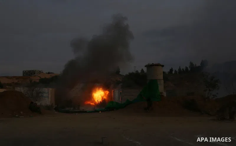 Palestinian Female members of al-Quds brigades, the military wing of Jihad Islamic organisation, Show their combat skills during a military show in Khan Yunis at southern Gaza Strip, on Oct. 6, 2018. Photo by Ashraf Amra
