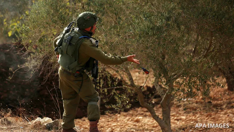 Palestinians clash with Israeli soldiers over an Israeli order to shut down a Palestinian school in the West Bank city of Nablus, on October 15, 2018. Photo by Shadi Jarar'ah