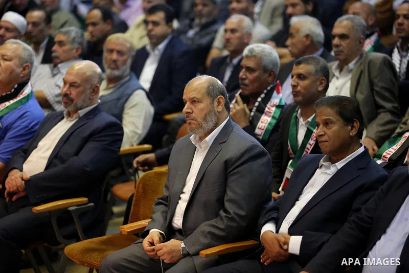 Palestinians attend a meeting about lift the sanctions, organized by Political and popular forces, in Gaza City on October 28, 2018. Photo by Ashraf Amra