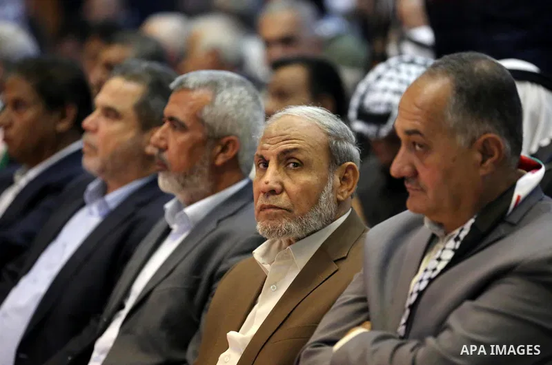 Palestinians attend a meeting about lift the sanctions, organized by Political and popular forces, in Gaza City on October 28, 2018. Photo by Ashraf Amra