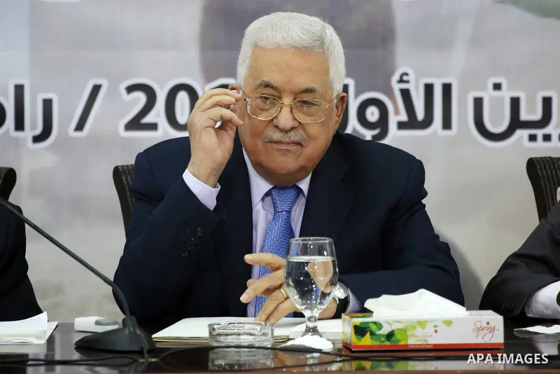 Palestinian President Mahmoud Abbas attends the meeting of the Central Council of the Palestinian Liberation Organization (PLO) in the West Bank city of Ramallah, on October 28, 2018. Photo by Shadi Hatem
