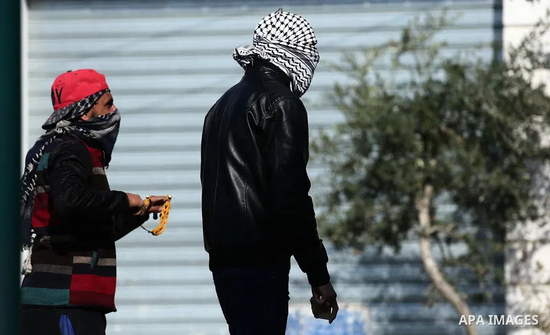 Palestinian protesters clash with Israeli forces after prevent Palestinian farmers to reach to their lands and planting olive trees, in the West Bank village of Urif, near Nablus on November 17, 2018. Photo by Shadi Jara...