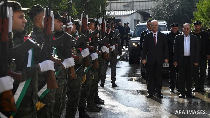 Palestinian Prime Minister, Rami Hamdallah, charis a meeting with directors of the security establishment, in the West Bank city of Nablus, on November 25, 2018. Photo by Prime Minister Office