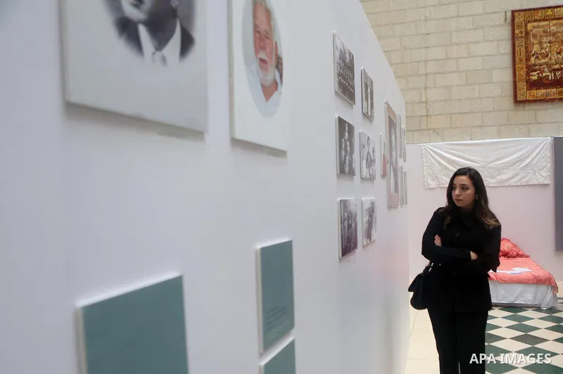 Palestinians attend an exhibition of life of Palestinians who were displaced in 1948 at an-Najah University in the West Bank city of Nablus on November 25, 2018. Photo by Shadi Hatem