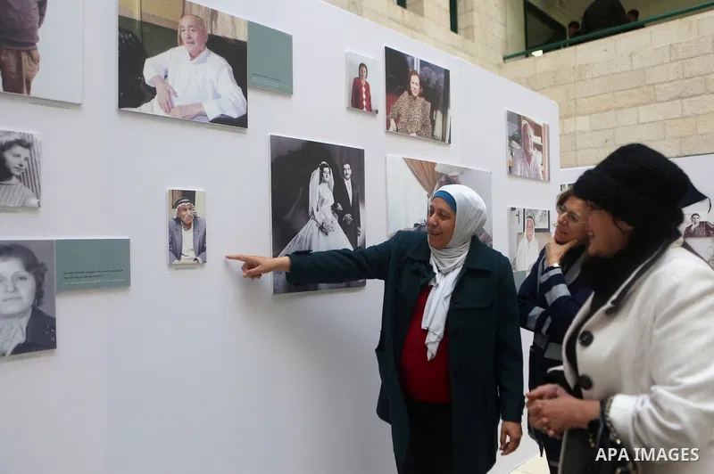 Palestinians attend an exhibition of life of Palestinians who were displaced in 1948 at an-Najah University in the West Bank city of Nablus on November 25, 2018. Photo by Shadi Hatem