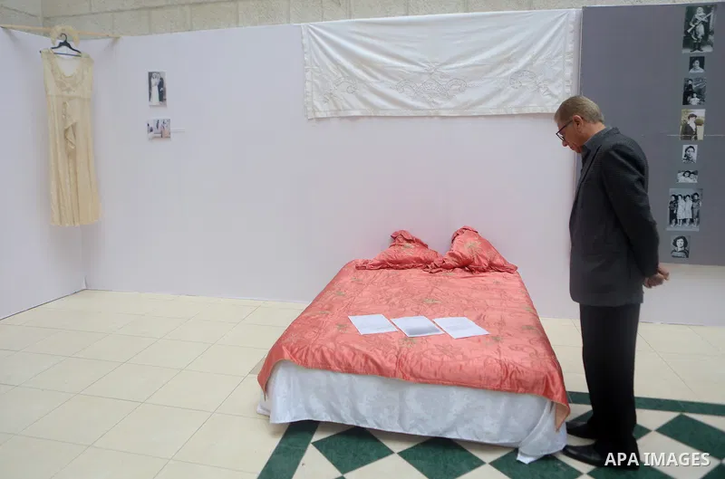 Palestinians attend an exhibition of life of Palestinians who were displaced in 1948 at an-Najah University in the West Bank city of Nablus on November 25, 2018. Photo by Shadi Hatem