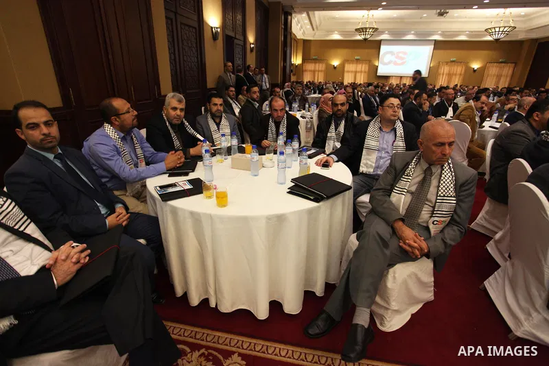 Palestinians attend the 6th Conference of Surgery in Palestine, in Gaza city, on November 29, 2018. Photo by Mahmoud Ajjour
