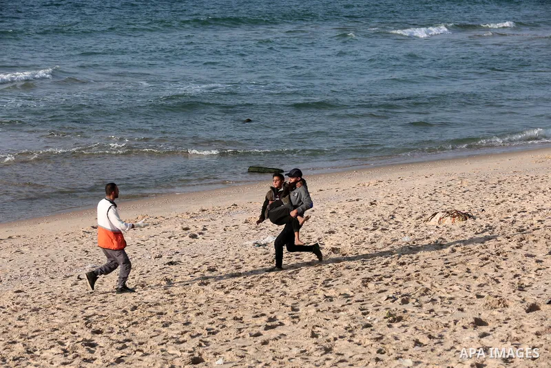 Palestinian protesters gather during clashes with Israeli forces in a demonstration against the Israeli blockade on Gaza Strip, along the Gaza sea barrier on the maritime border with Israel near Kibbutz Zikim, north of B...