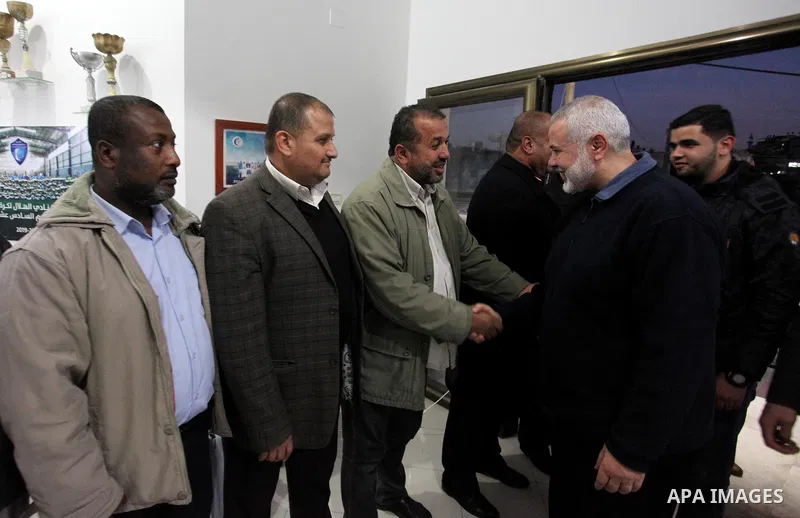 Chairman of the political bureau of the Hamas Palestinian Islamist movement, Ismail Haniyeh opens playground named "Emad al-Alami" the late Hamas senior leader in Gaza City on December 4, 2018. Photo by Mahmoud Ajjour