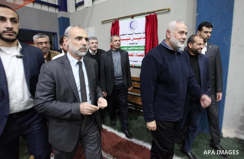 Chairman of the political bureau of the Hamas Palestinian Islamist movement, Ismail Haniyeh opens playground named "Emad al-Alami" the late Hamas senior leader in Gaza City on December 4, 2018. Photo by Mahmoud Ajjour