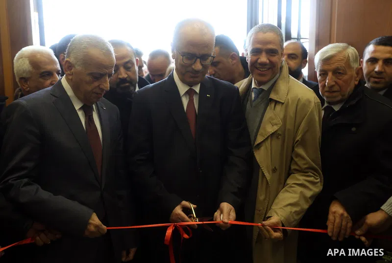 Palestinian Prime Minister, Rami Hamdallah attends the opening of the building of the Magistrate Court Dora, in the West Bank city of Hebron, on February 27, 2019. Photo by Prime Minister Office