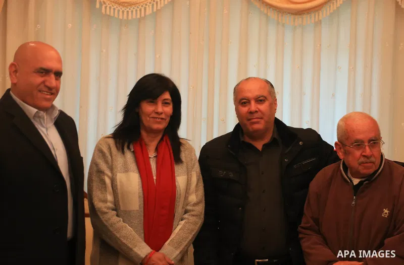 Palestinian member of Popular Front for the Liberation of Palestine (PFLP) Khalida Jarrar, is greeted by supporters after her release from an Israeli jail, in the West Bank city of Jenin, on February 28, 2019. Israel rel...