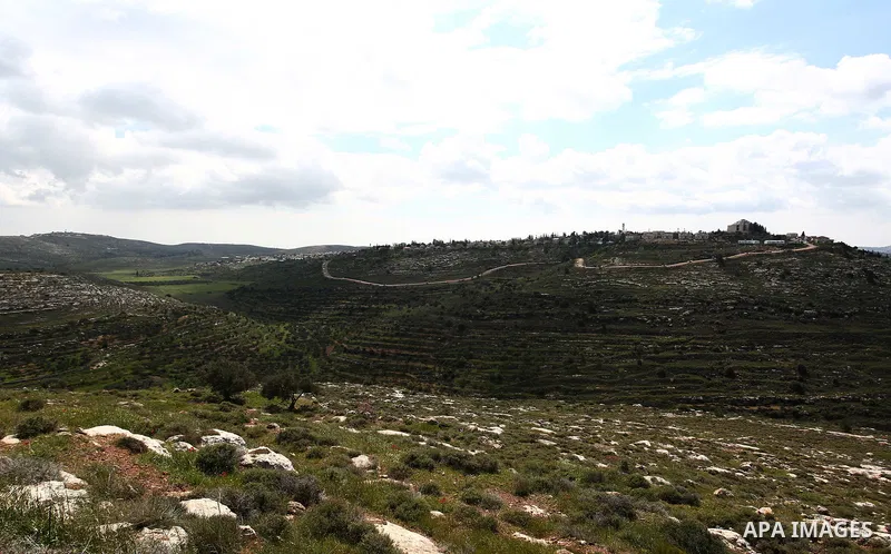 Picture taken on April 2, 2019, shows a general view of the Israeli Jewsih settlement of Shilo, near the city of Nablus in the occupied West Bank. After the United States recognized the annexed Israel Occupied Golan Heig...
