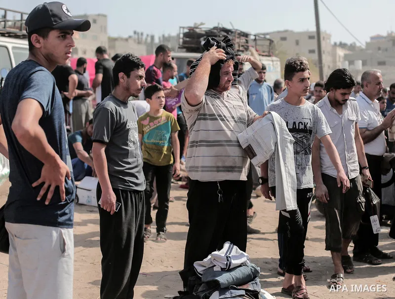 A picture taken on May 30, 2019, shows Palestinian vendors display second hand goods at a public market in Gaza city. Due to the current economic situation in Gaza Strip, many of the Palestinians resort to meet their nee...