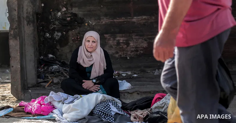 A picture taken on May 30, 2019, shows Palestinian vendors display second hand goods at a public market in Gaza city. Due to the current economic situation in Gaza Strip, many of the Palestinians resort to meet their nee...