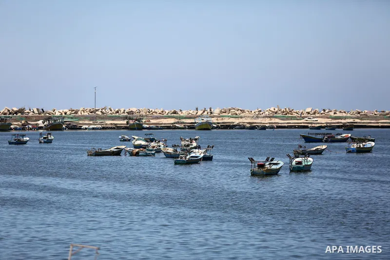 Fishing boats are seen at the Gaza sea port after it was delivered by Israeli forces, in the east of Gaza city, July 03, 2019. Israel and Hamas reportedly renewed a truce agreement last week and agreed to send diesel fue...