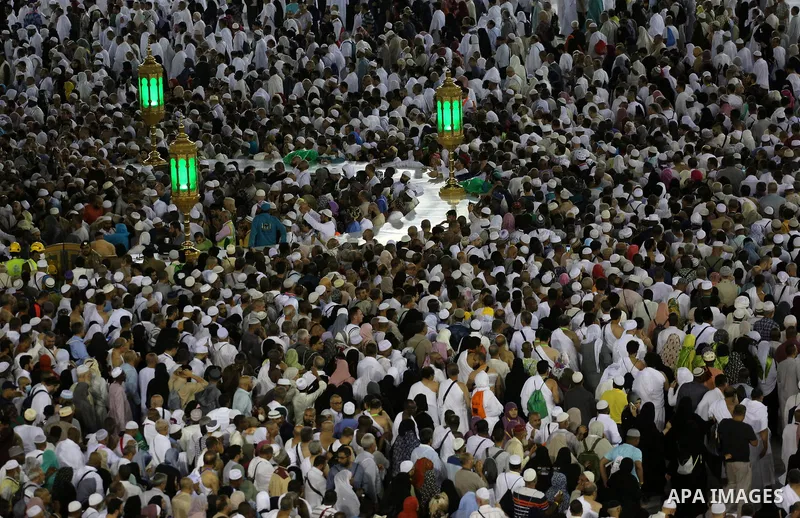 A Muslim pilgrim prays at Mount Al-Noor during the annual haj pilgrimage in Mecca, on August 6, 2019. Mount Al-Noor houses Ghar-E-Hira or Hira cave, where Prophet Mohammad is said to have spent a great deal of time in th...
