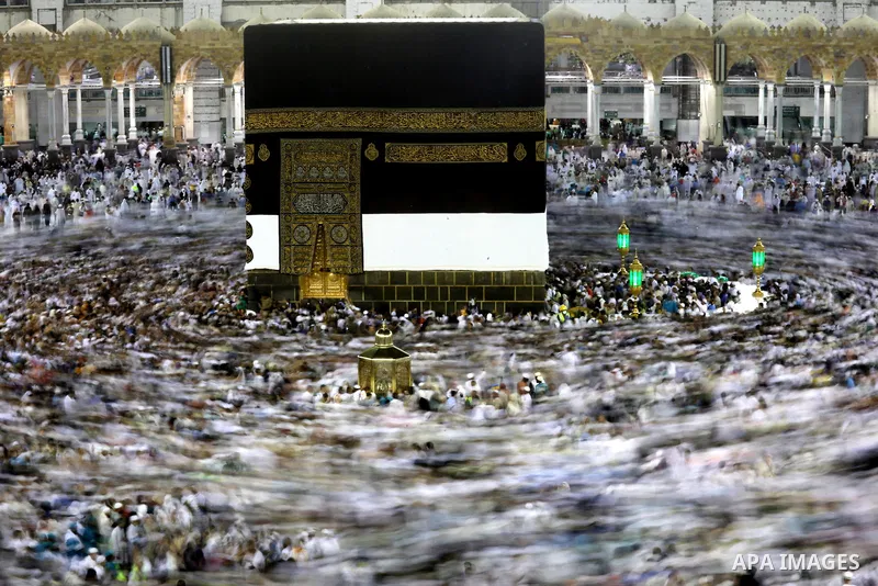A Muslim pilgrim prays at Mount Al-Noor during the annual haj pilgrimage in Mecca, on August 6, 2019. Mount Al-Noor houses Ghar-E-Hira or Hira cave, where Prophet Mohammad is said to have spent a great deal of time in th...