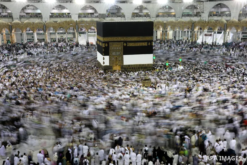 A Muslim pilgrim prays at Mount Al-Noor during the annual haj pilgrimage in Mecca, on August 6, 2019. Mount Al-Noor houses Ghar-E-Hira or Hira cave, where Prophet Mohammad is said to have spent a great deal of time in th...
