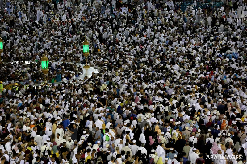 A Muslim pilgrim prays at Mount Al-Noor during the annual haj pilgrimage in Mecca, on August 6, 2019. Mount Al-Noor houses Ghar-E-Hira or Hira cave, where Prophet Mohammad is said to have spent a great deal of time in th...