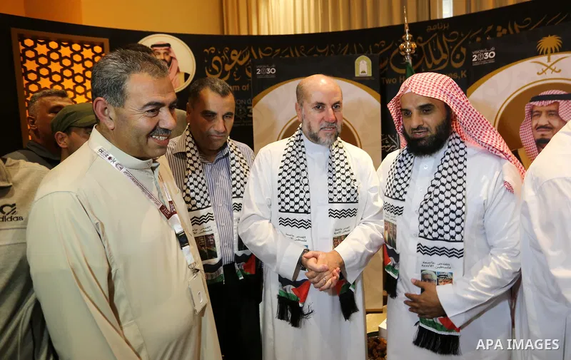 Advisor to the President for Religious Affairs, Chief Justice Dr. Mahmoud Al-Habbash arrives Mecca to attend the annual pilgrimage in Mecca, Saudi Arabia, August 8, 2019. The Hajj (pilgrimage) is an annual Islamic pilgri...