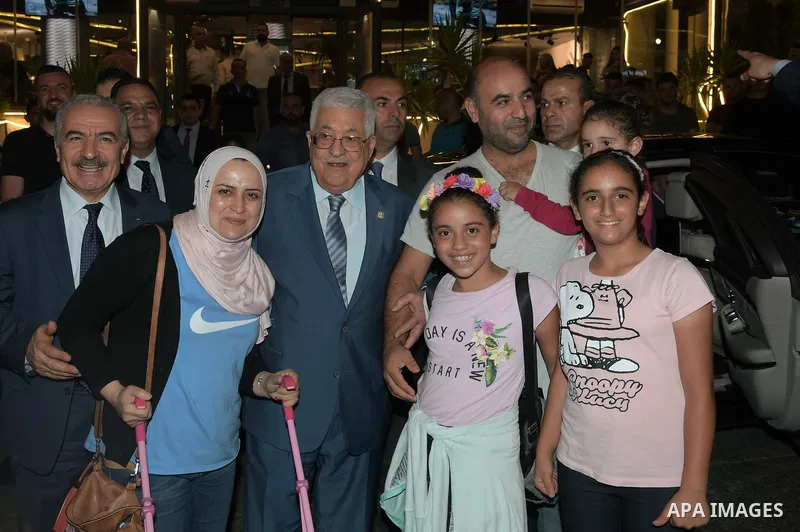 Palestinian President Mahmoud Abbas in inspection tour, in the West Bank city of Ramallah, August 08, 2019. Photo by Thaer Ganaim
