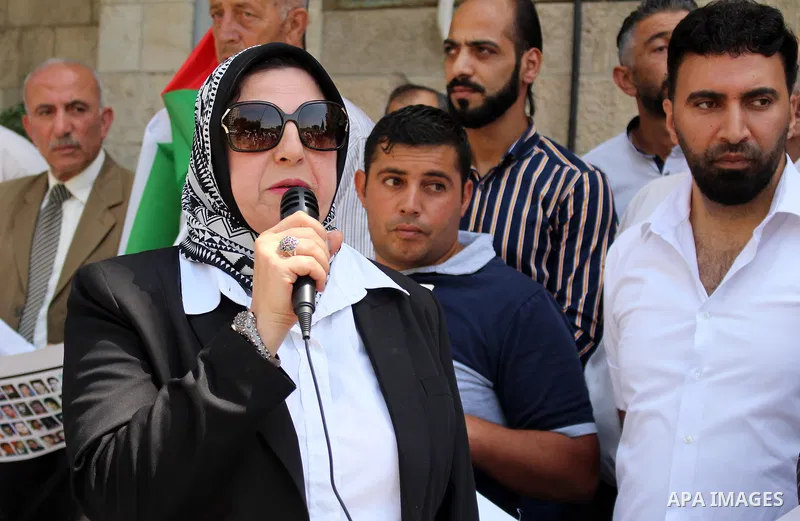 Palestinian families of martyrs take part a protest to demand delivery of the bodies of their sons, in the West Bank city of Hebron on 27 August 2019. Photo by Mosab Shawer