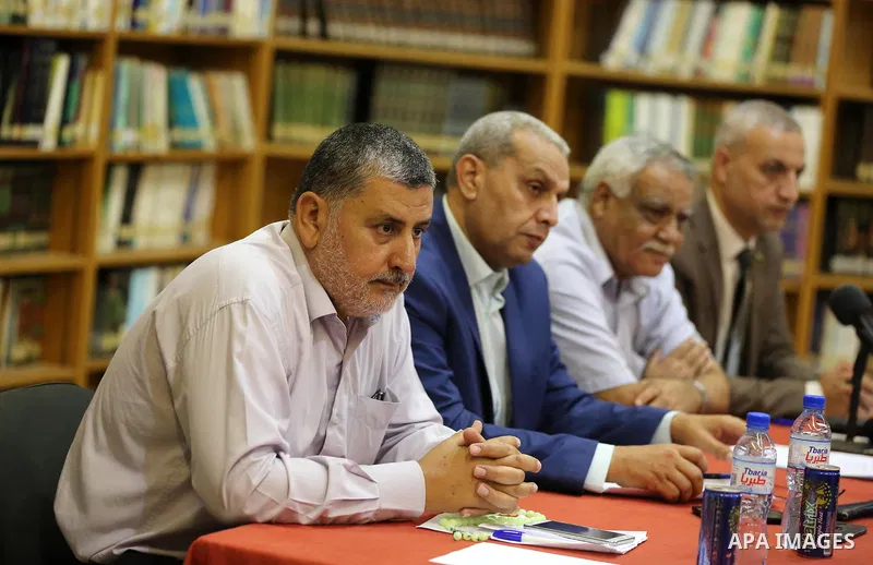 Palestinians attend a seminar marking 19th anniversary of the so-called Al-Aqsa uprising or 'Second Intifada', in Gaza city on September 29, 2019. Photo by Ashraf Amra