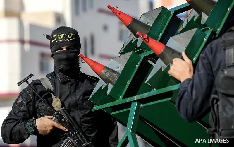 Palestinian militants of Islamic Jihad Movement, take part during a military parade in Gaza city on October 3, 2019. Photo by Ashraf Amra