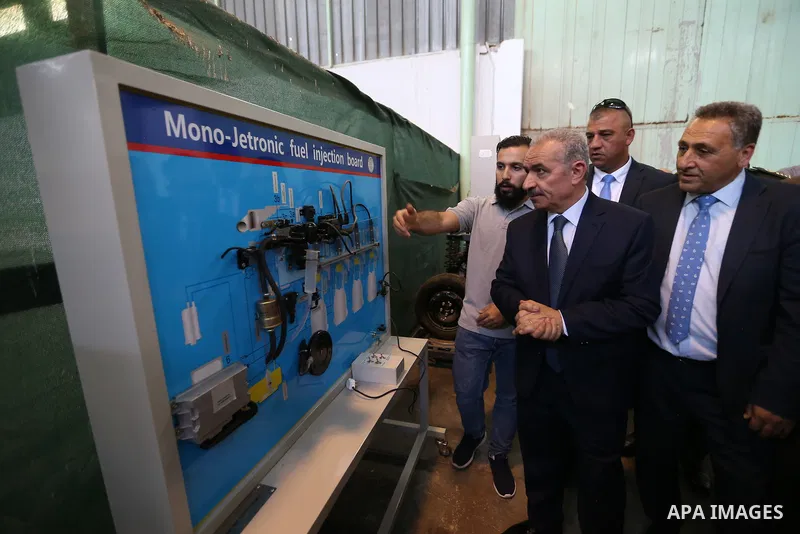 Palestinian Prime Minister Mohammad Ishtayeh, attends the opening of projects in the West Bank city of Tulkarm, on October 20, 2019. Photo by Prime Minister Office