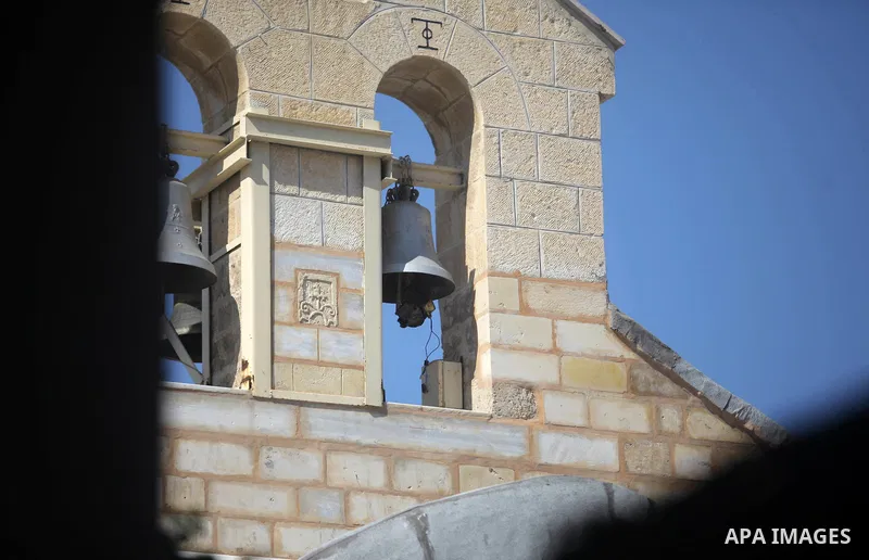 The bells of churches are tang against the 102st anniversary of Britain's Balfour Declaration in Gaza city on October 31, 2019. The 1917 Balfour Declaration is a formal statement of policy by the British government regar...