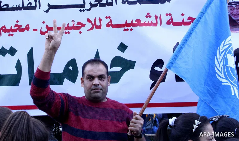 Palestinians take part in a rally in solidarity of renewal of UNRWA mandate, in Gaza city, on November 27, 2019. Photo by Mohammed Mostafa