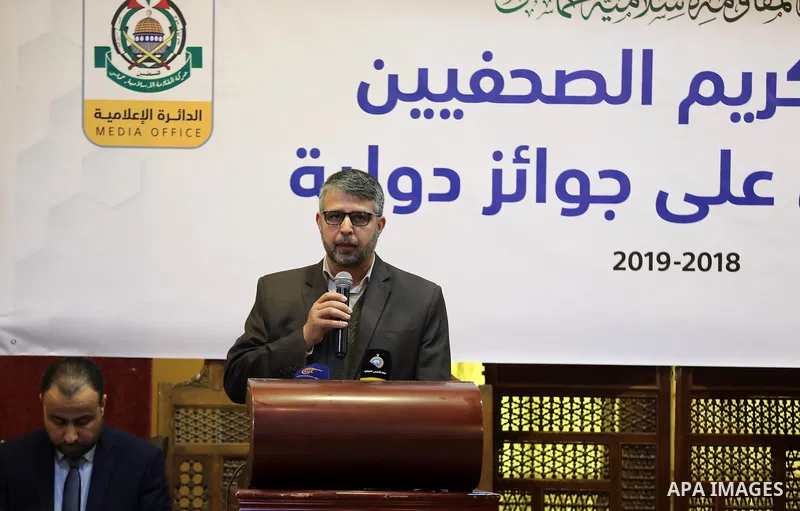 Palestinian journalists attend ceremony honoring, in Gaza city on February 13, 2020. Photo by Mahmoud Ajjour