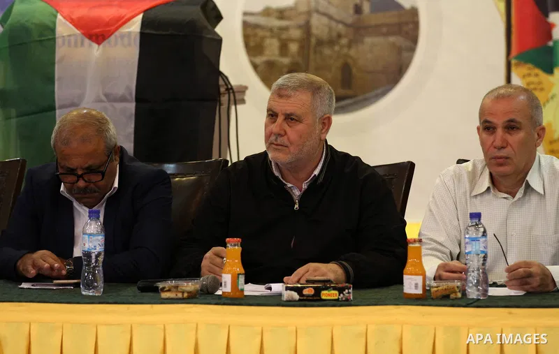 Palestinian members of the National and Islamic forces attend a national meeting against Israel's plan to annex parts of the occupied territory and against US President Donald Trump's Century Deal "expected peace plan",...