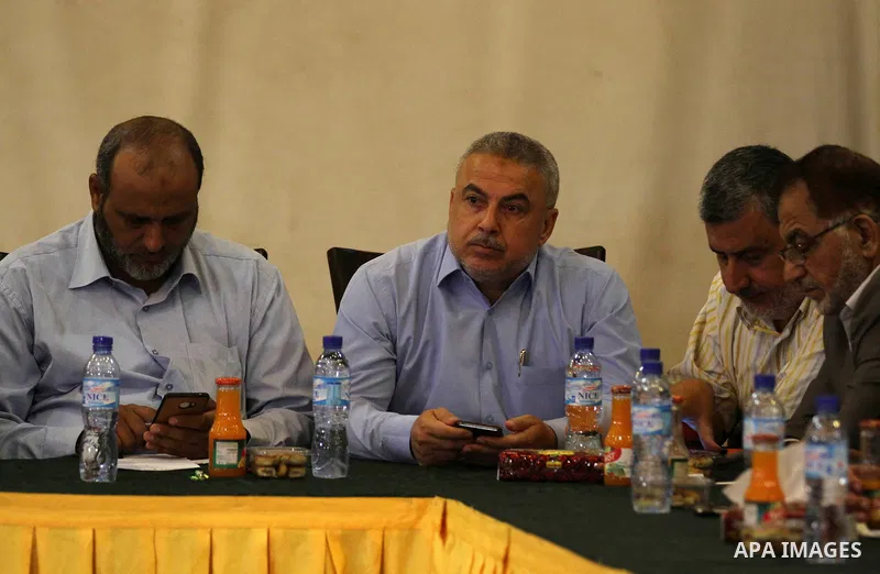 Palestinian members of the National and Islamic forces attend a national meeting against Israel's plan to annex parts of the occupied territory and against US President Donald Trump's Century Deal "expected peace plan",...